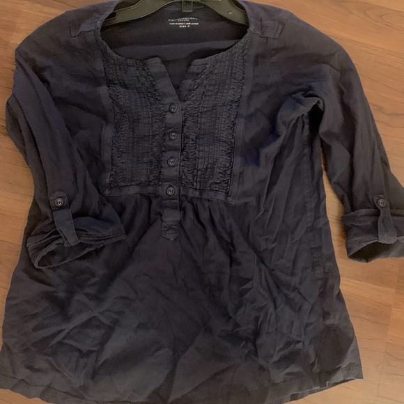 Charter Club Tops - Adult  charter club Petite 3/4 sleeve navy blue Top